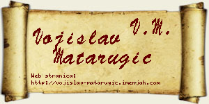 Vojislav Matarugić vizit kartica